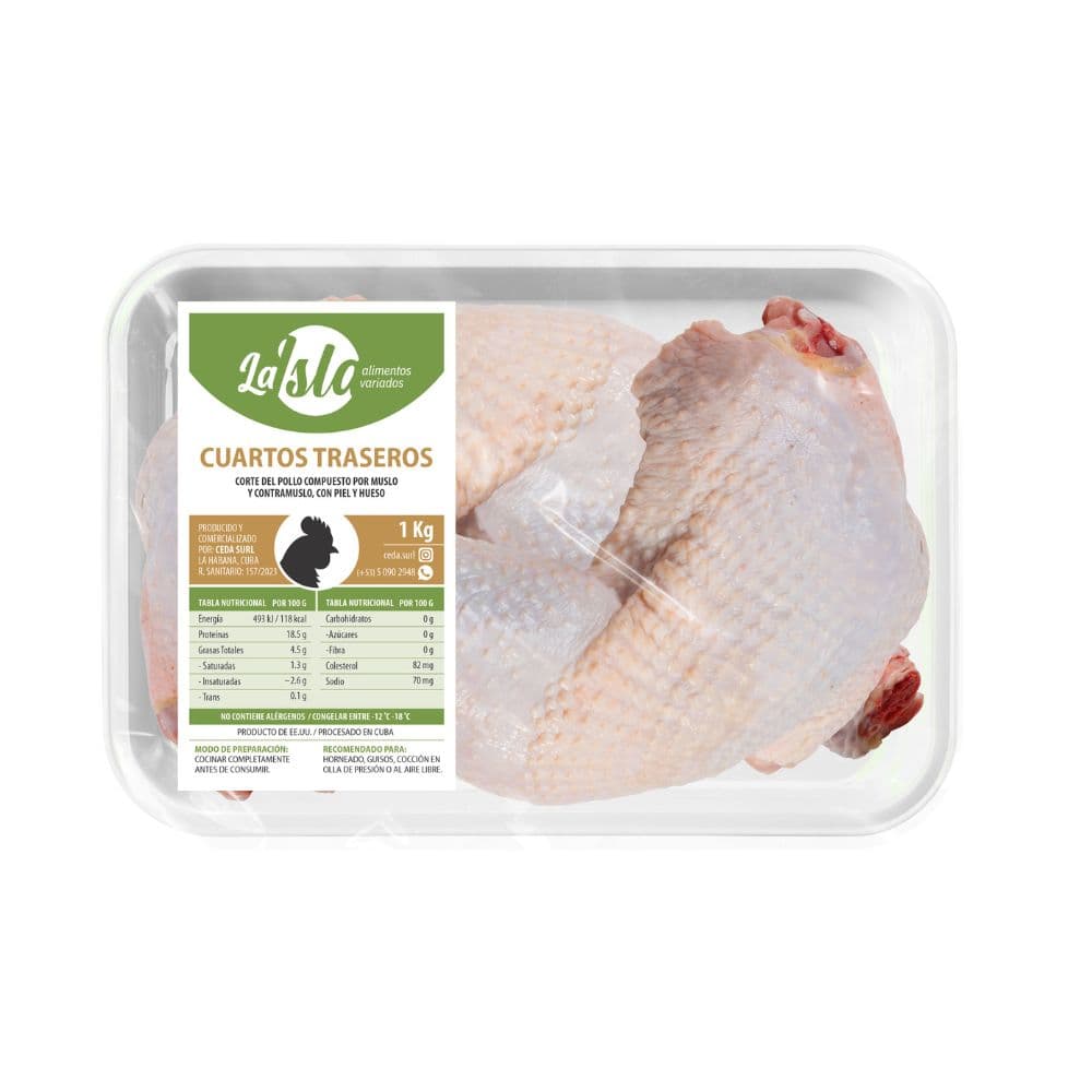 Cuartos traseros de pollo, 1kg, La Isla